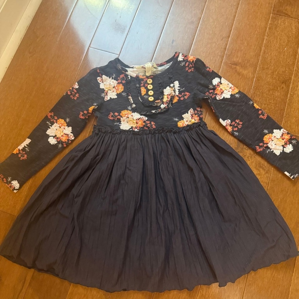 Matilda Jane Black Floral Long Sleeve Dress